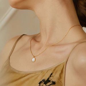 GP White Square Necklace